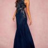 Maxi Dresses * | Bridesmaid Hand Embellished Halter Maxi Dress