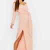 Maxi Dresses * | Petite Off The Shoulder Split Maxi Dress