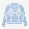 Cardigans * | Disney Cinderella Mice Argyle Women'S Cardigan Boxlunch Exclusive