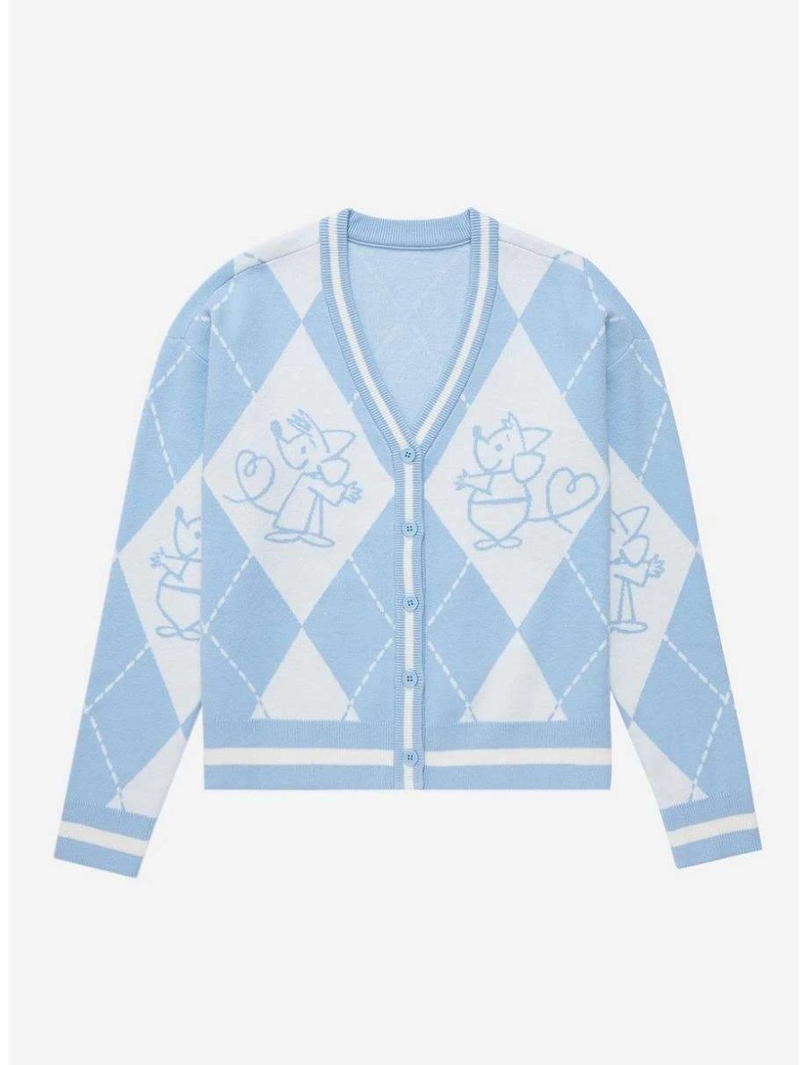 Cardigans * | Disney Cinderella Mice Argyle Women'S Cardigan Boxlunch Exclusive