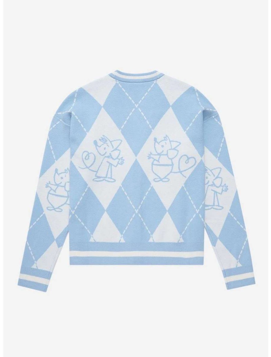 Cardigans * | Disney Cinderella Mice Argyle Women'S Cardigan Boxlunch Exclusive