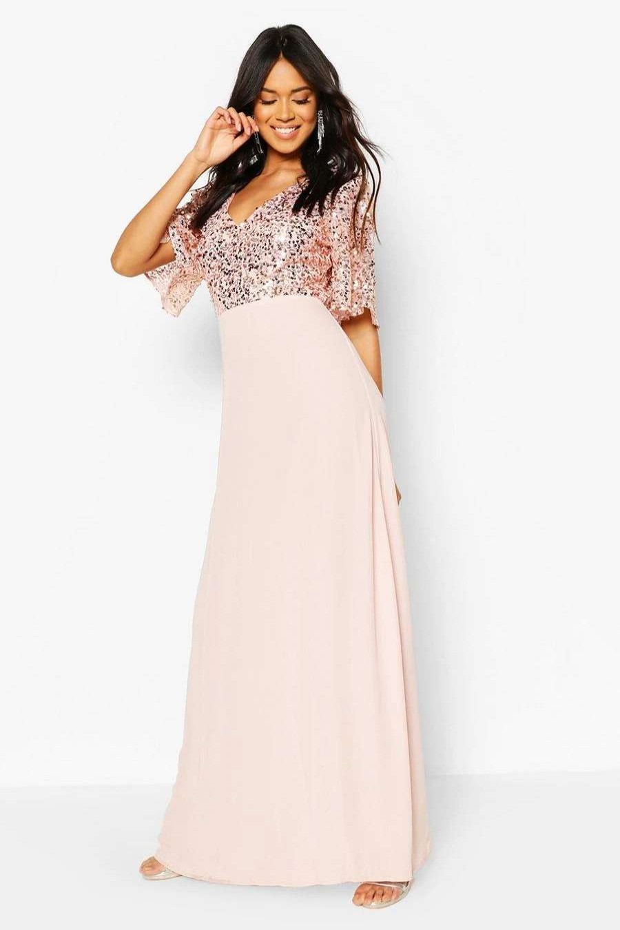 Maxi Dresses * | Bridesmaid Occasion Sequin Bodice Angel Maxi Dress