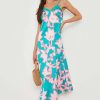 Maxi Dresses * | Floral Print Lace Trim Maxi Slip Dress