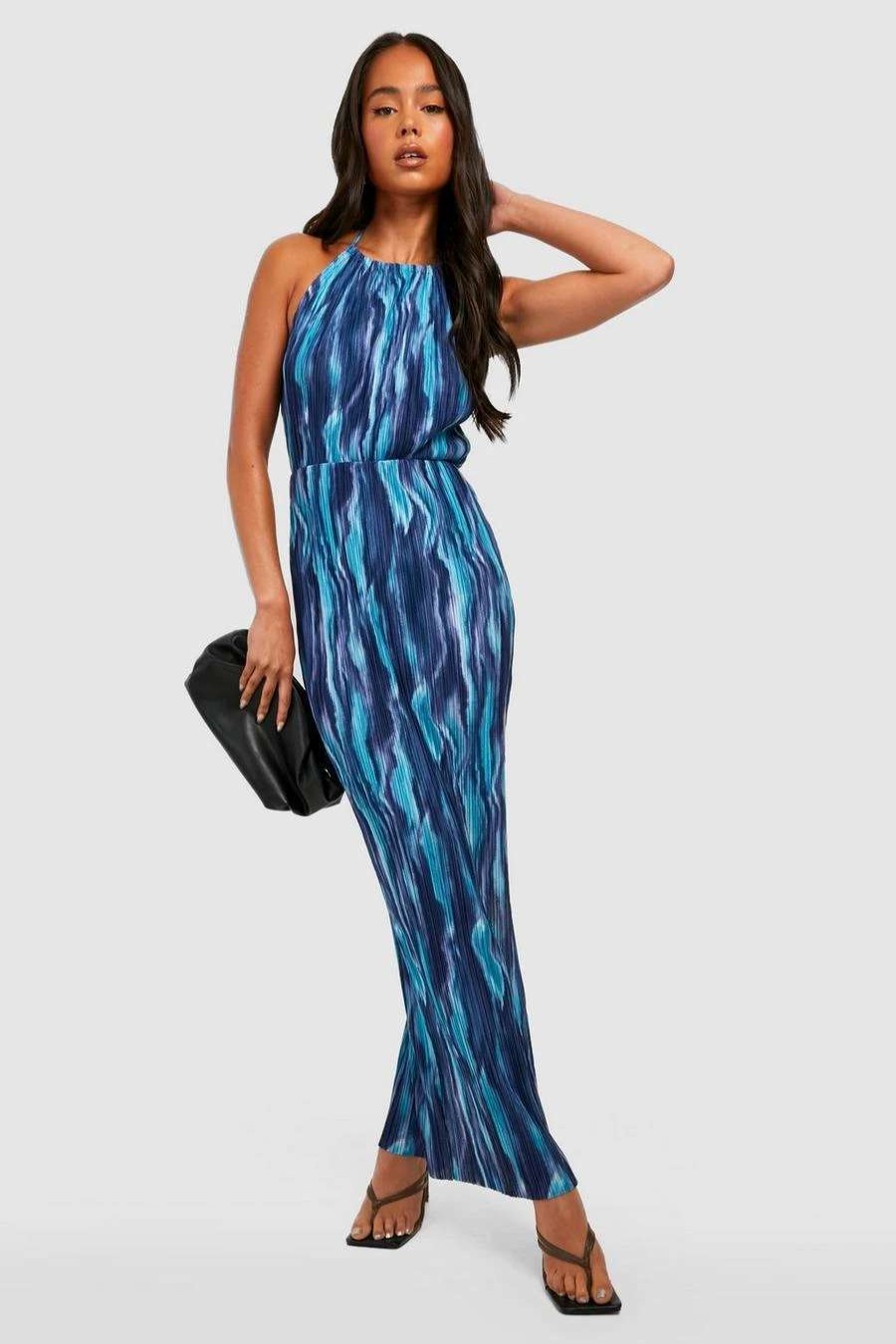 Maxi Dresses * | Petite Printed Plisse Maxi Dress