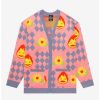 Cardigans * | Studio Ghibli Howl'S Moving Castle Howl'S Diamonds & Calcifer Women'S Plus Size Cardigan Boxlunch Exclusive