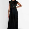 Maxi Dresses * | Sequin Cap Sleeve Maxi Dress