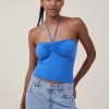 Tanks & Camis * | Cotton On Women Christie Rouched Front Halter Tube