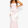 Maxi Dresses * | Petite Occasion Satin Bow Back Maxi Dress