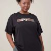 Graphic T-Shirts * | Cotton On Women Special Edition Spice Girls Tee Lcn Br Spice Girls Text/Washed Black