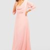 Maxi Dresses * | Cowl Back Draped Maxi Dress