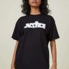 Graphic T-Shirts * | Cotton On Women Special Edition Justin Bieber Tee Lcn Br Justin Bieber Justice Cross/Black