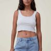 Tanks & Camis * | Cotton On Women The One Organic Rib Crop Tank