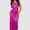 Maxi Dresses * | Petite Satin Embellished Sequin Maxi Dress