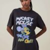 Graphic T-Shirts * | Cotton On Women Mickey Oversized Fit Lcn Graphic Tee