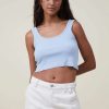 Tanks & Camis * | Cotton On Women The One Organic Rib Crop Tank