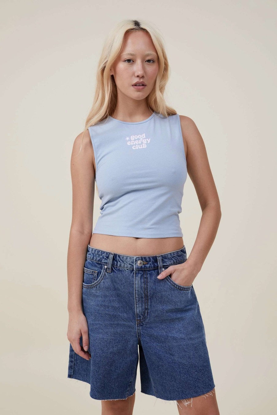 Graphic T-Shirts * | Cotton On Women 90 S Crop Graphic Tank