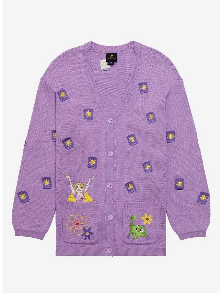 Cardigans * | Disney Tangled Rapunzel & Pascal Floating Lanterns Women'S Cardigan Boxlunch Exclusive