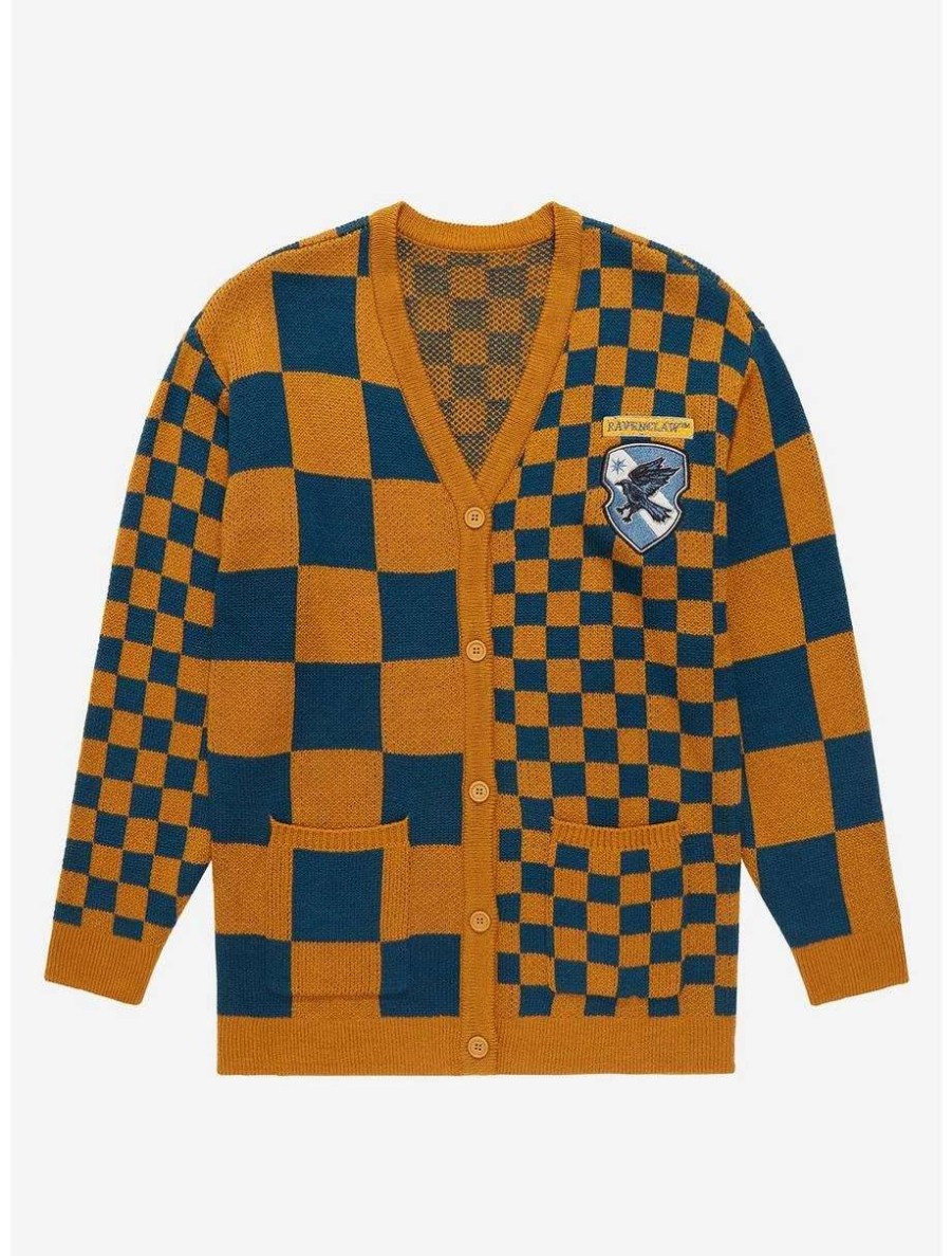 Cardigans * | Harry Potter Ravenclaw Checkered Women'S Cardigan Boxlunch Exclusive