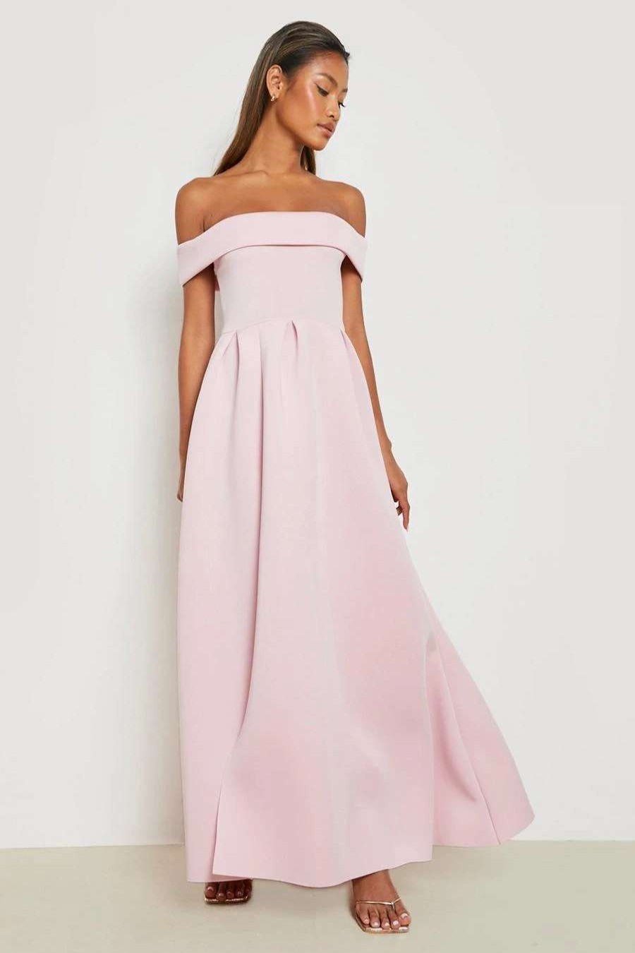 Maxi Dresses * | Bonded Scuba Bardot Maxi Dress