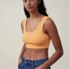 Tanks & Camis * | Cotton On Women Frankie Crop Henley Tank