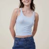 Tanks & Camis * | Cotton On Women Staple Rib Scoop Neck Tank