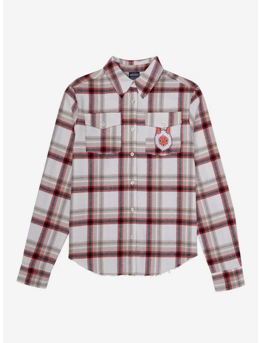 Button-Up Tops * | Studio Ghibli Princess Mononoke San Flannel Boxlunch Exclusive