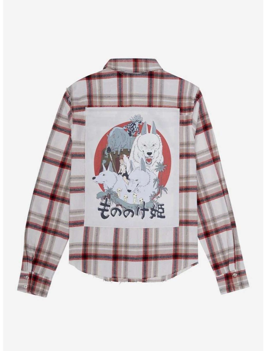 Button-Up Tops * | Studio Ghibli Princess Mononoke San Flannel Boxlunch Exclusive