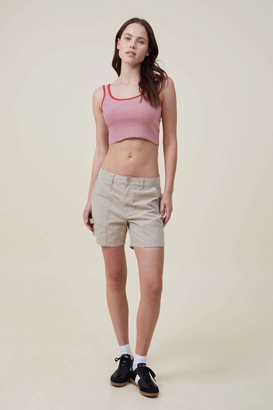 Tanks & Camis * | Cotton On Women The One Organic Rib Crop Tank