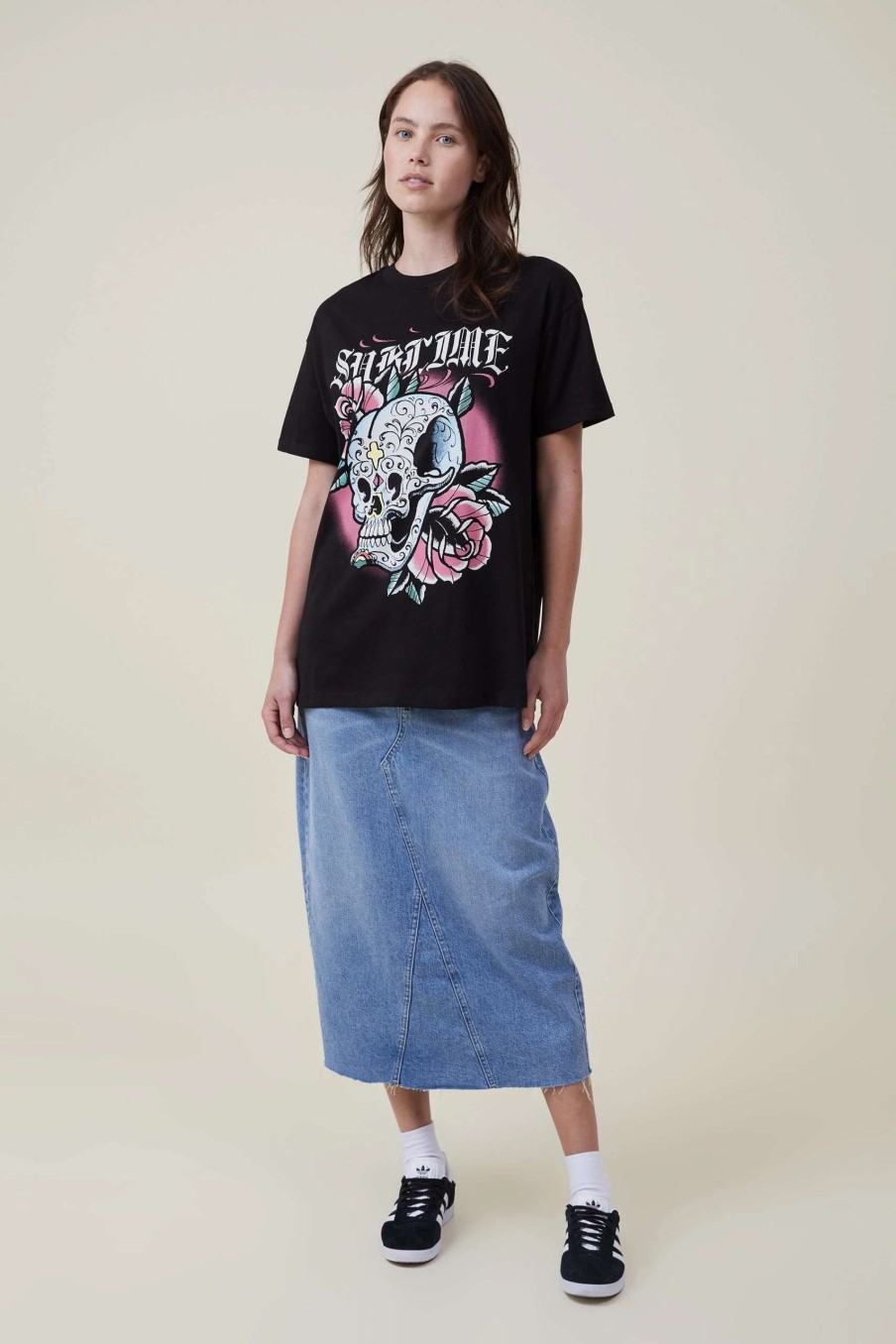 Graphic T-Shirts * | Cotton On Women The Oversized Graphic License Tee