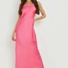 Maxi Dresses * | Satin Lace Trim Maxi Slip Dress