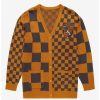 Cardigans * | Harry Potter Hufflepuff Checkered Women'S Cardigan Boxlunch Exclusive