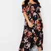 Maxi Dresses * | Plus Floral Off Shoulder Maxi Dress