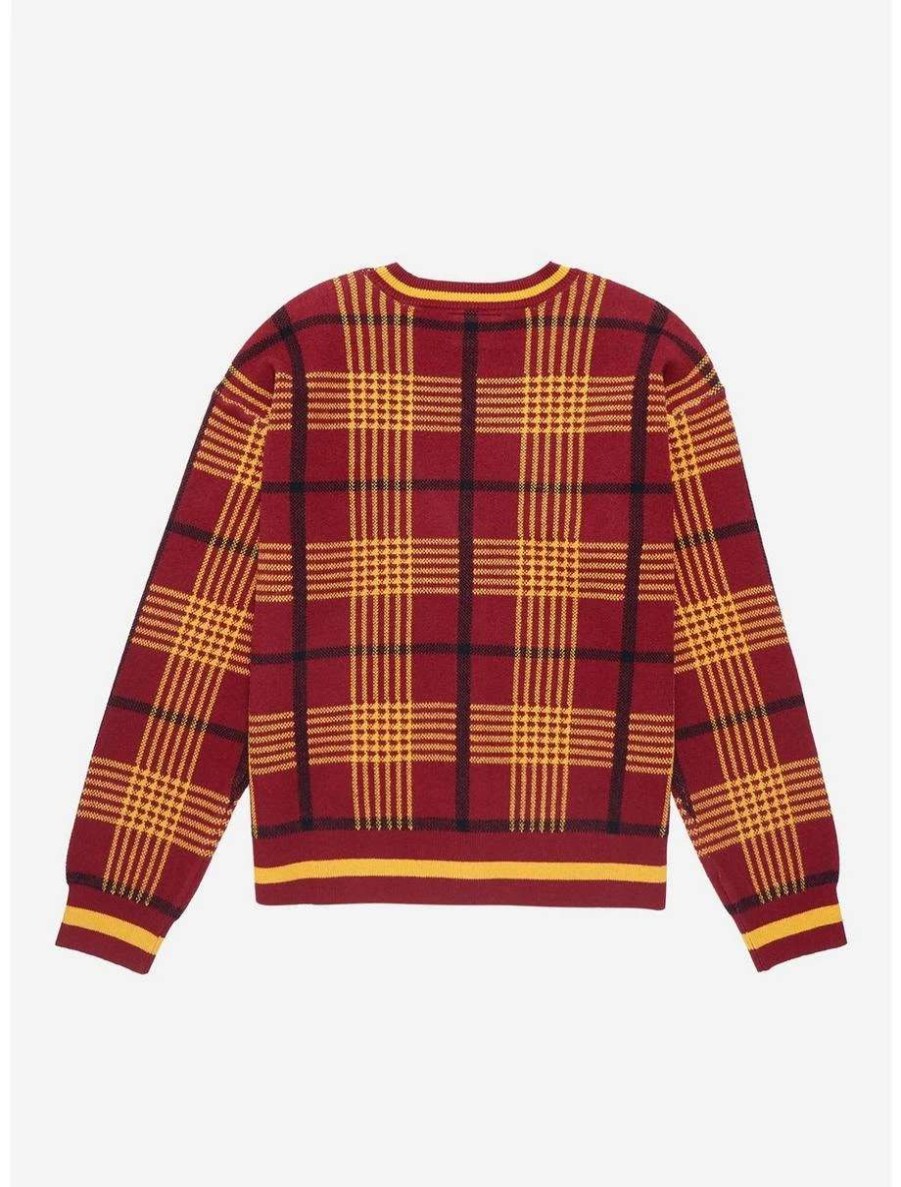 Cardigans * | Harry Potter Gryffindor Plaid Women'S Cardigan Boxlunch Exclusive