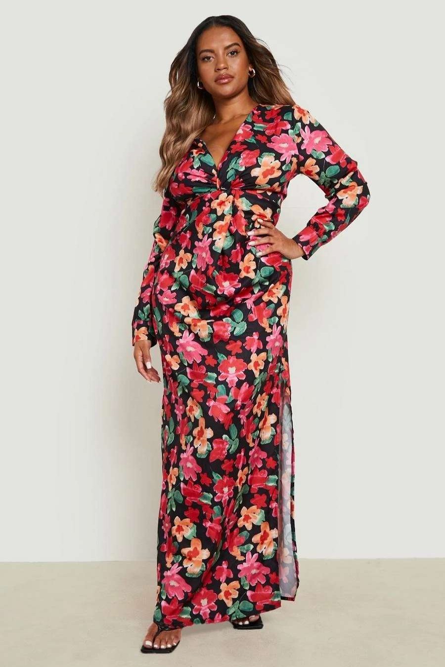 Maxi Dresses * | Plus Floral Maxi Dress