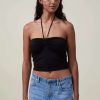 Tanks & Camis * | Cotton On Women Christie Rouched Front Halter Tube