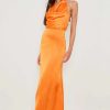 Maxi Dresses * | Satin Cowl Neck Maxi Dress