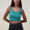 Tanks & Camis * | Cotton On Women The One Organic Rib Crop Tank