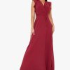 Maxi Dresses * | Ruffle Skater Wrap Maxi Bridesmaid Dress