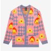 Cardigans * | Studio Ghibli Howl'S Moving Castle Howl'S Diamonds & Calcifer Cardigan Boxlunch Exclusive