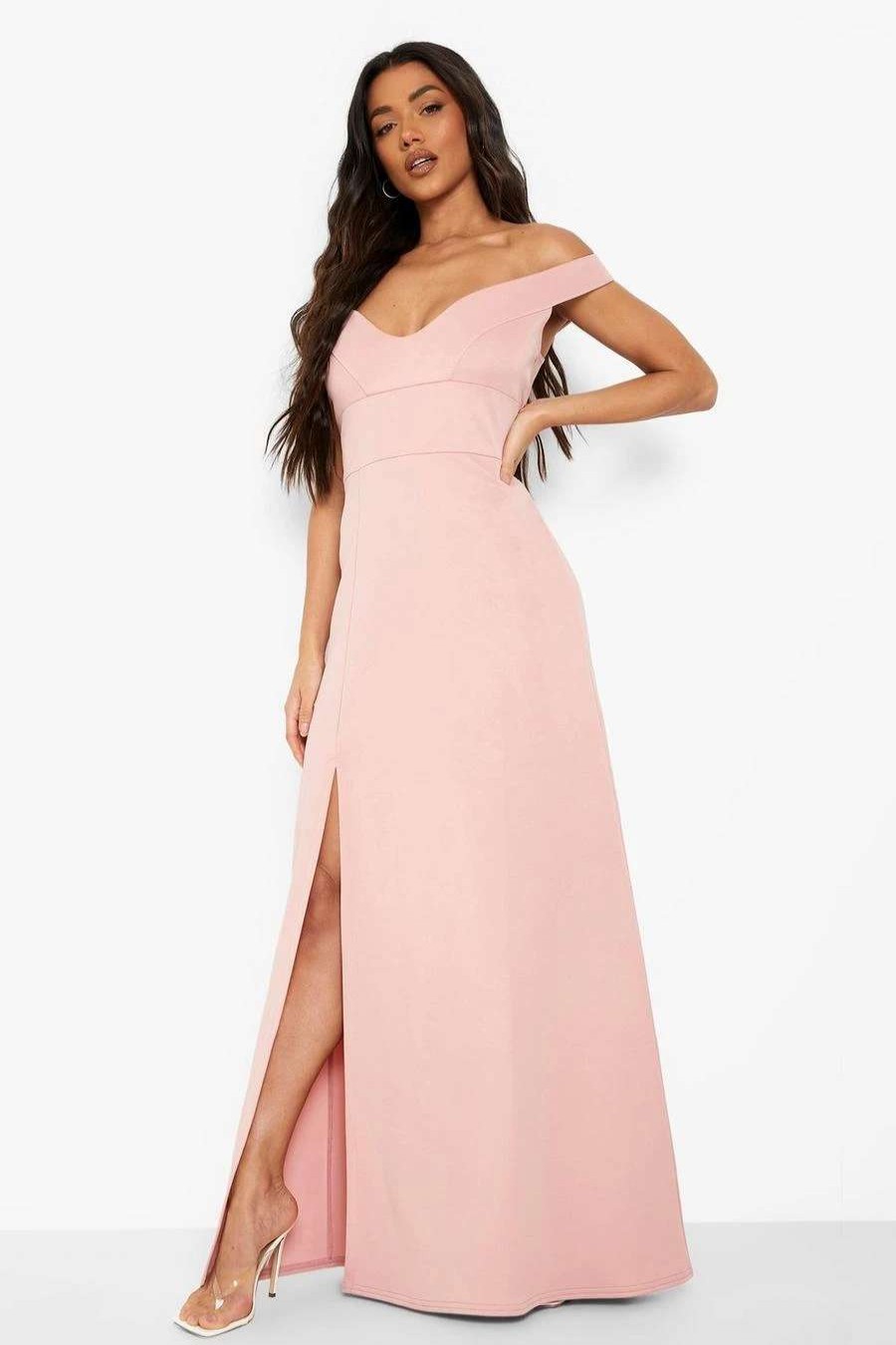 Maxi Dresses * | Sweetheart Off Shoulder Bodycon Maxi Dress