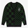 Cardigans * | Harry Potter Slytherin Checkered Women'S Cardigan Boxlunch Exclusive