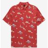 Button-Up Tops * | Boxlunch Disney Pixar Ratatouille Remy & Emile Scenic Allover Print Women'S Woven Button-Up