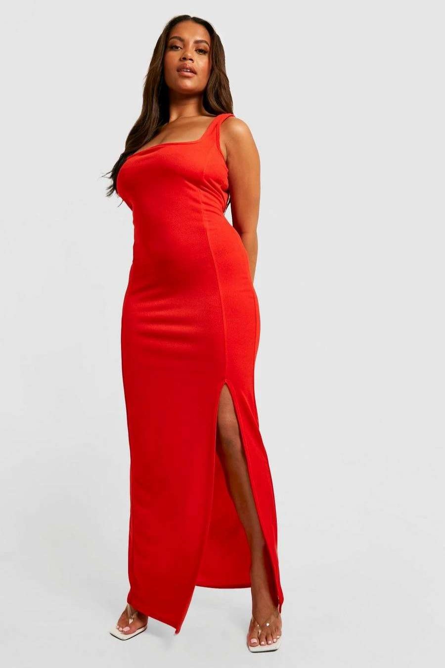 Maxi Dresses * | Plus Scoop Neck Seam Detail Maxi Dress