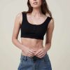 Tanks & Camis * | Cotton On Women Frankie Crop Henley Tank