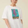 Graphic T-Shirts * | Cotton On Women Curve Special Edition Keith Haring Tee Lcn Kh Keith Haring Montreux/Vintage White