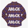 Button-Up Tops * | Boxlunch Cakeworthy Disney Hocus Pocus Amuck Amuck Amuck Flannel