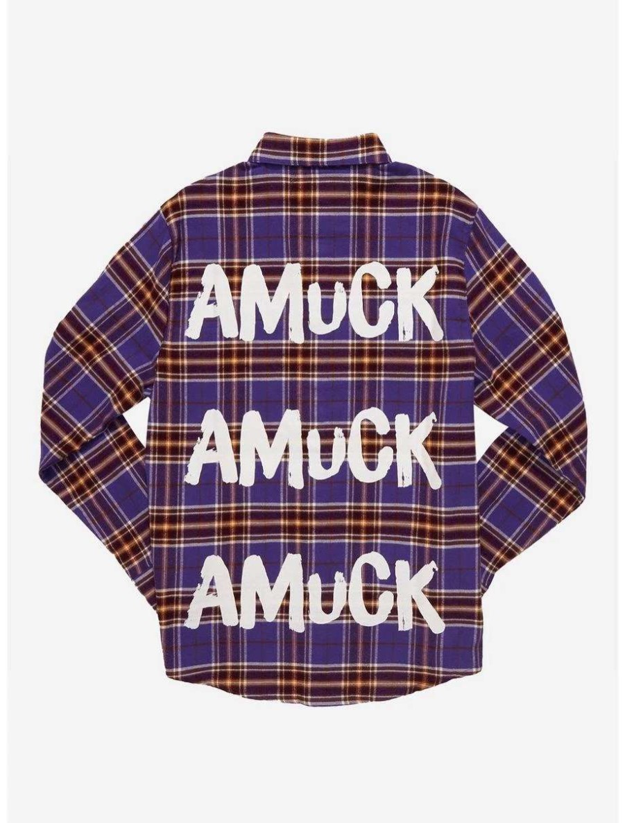 Button-Up Tops * | Boxlunch Cakeworthy Disney Hocus Pocus Amuck Amuck Amuck Flannel