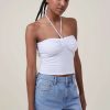 Tanks & Camis * | Cotton On Women Christie Rouched Front Halter Tube