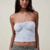 Tanks & Camis * | Cotton On Women Christie Rouched Front Halter Tube