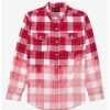 Button-Up Tops * | Disney Princess Mulan Portrait Dip-Dye Women'S Flannel Boxlunch Exclusive